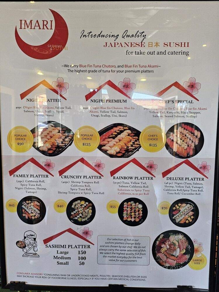 Imari - Upland, CA menu_pic