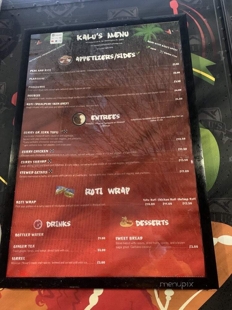 Kalu's Seasoning Blends and Catering - Washington, DC menu_pic