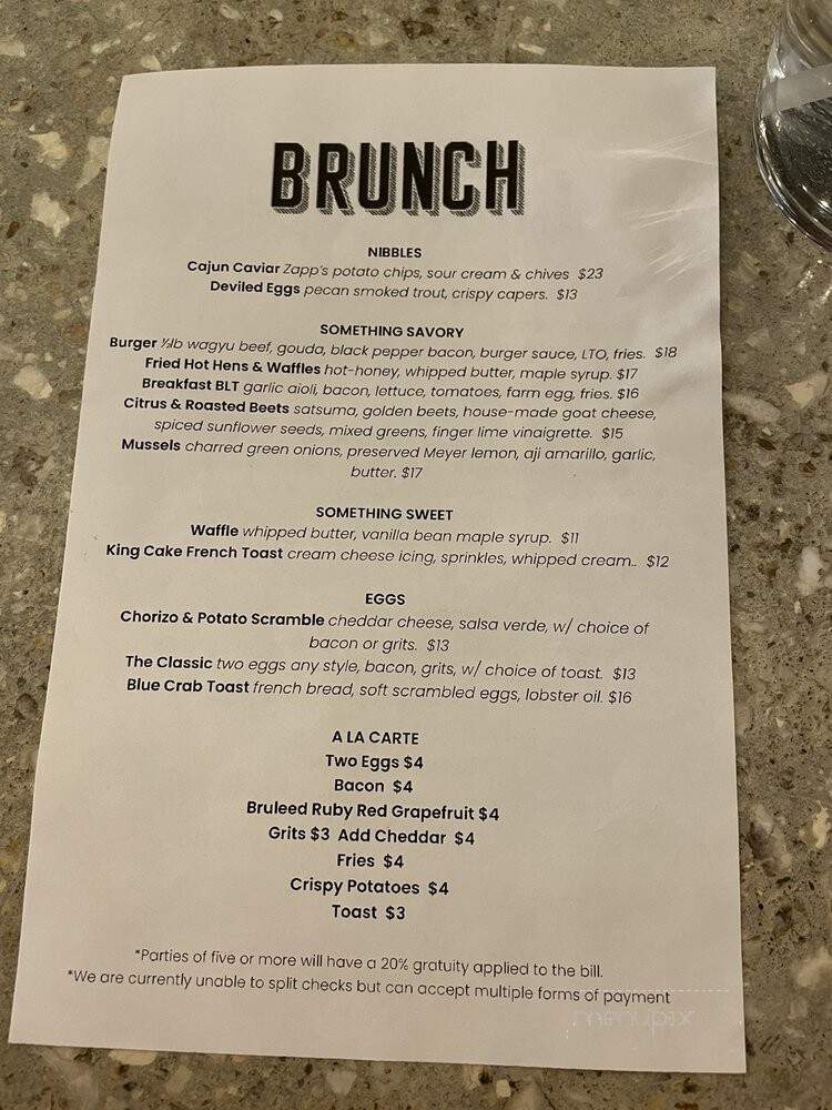 The Mill Nola - New Orleans, LA menu_pic