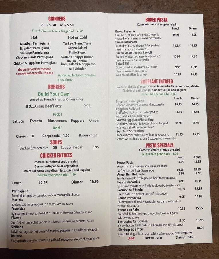 Stellas's Pizza & Italian Restaurant - Wethersfield, CT menu_pic