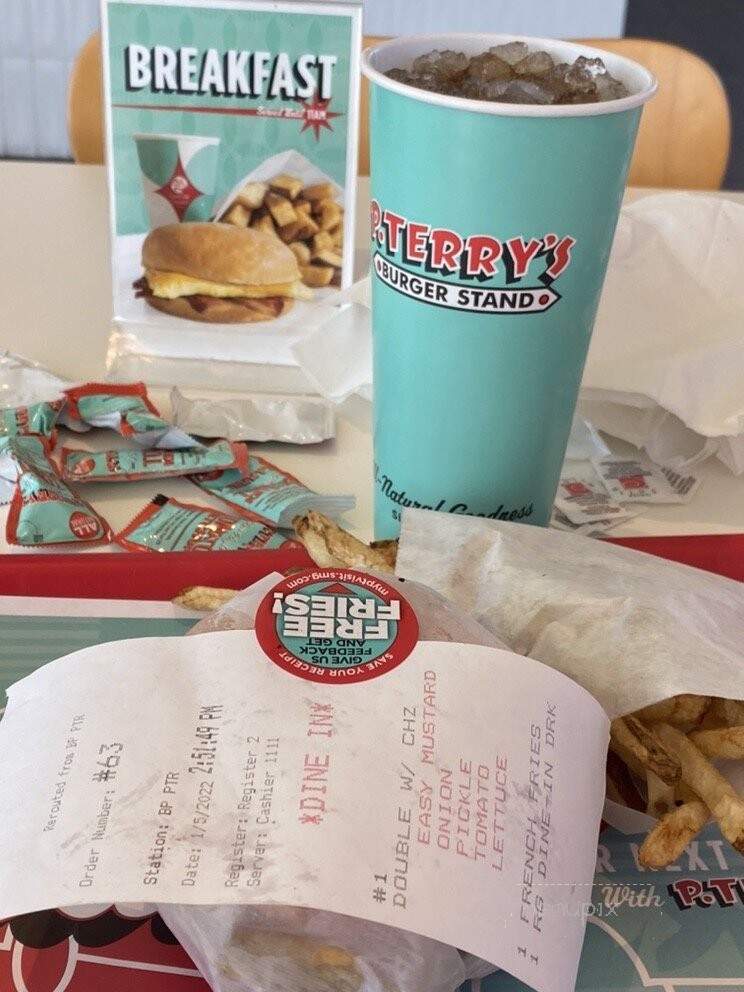 P. Terry's Burger Stand - Georgetown, TX menu_pic