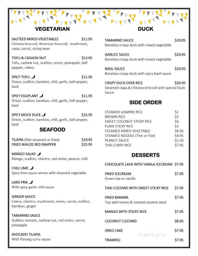 Beds Thai - Brooklyn, NY menu_pic