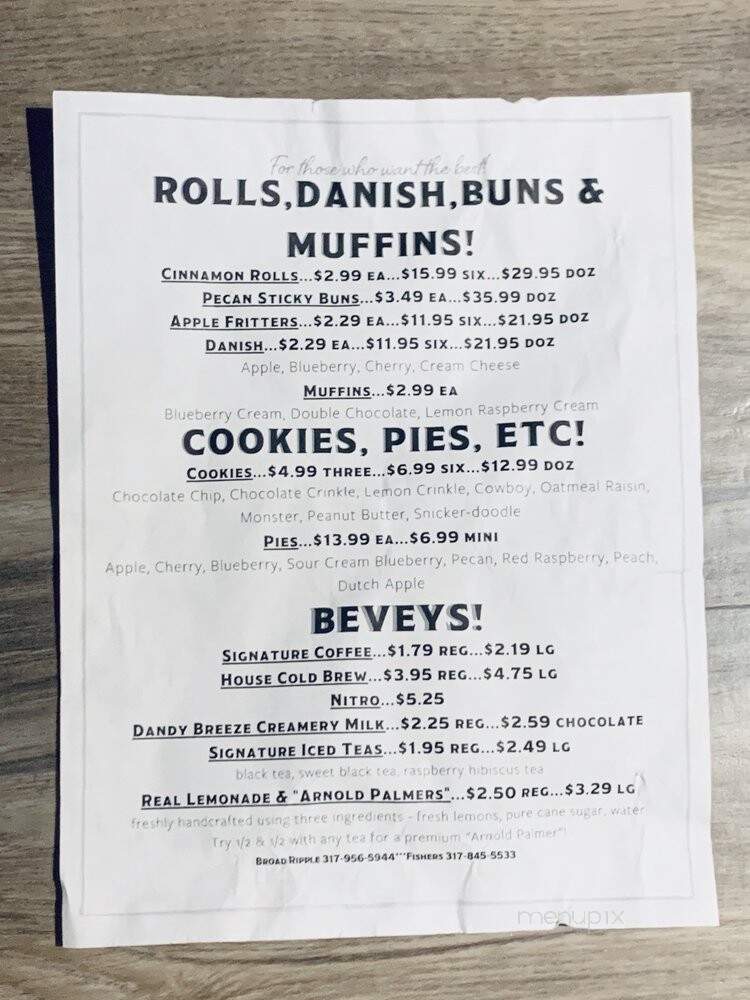 Rise'n Roll Bakery - Indianapolis, IN menu_pic