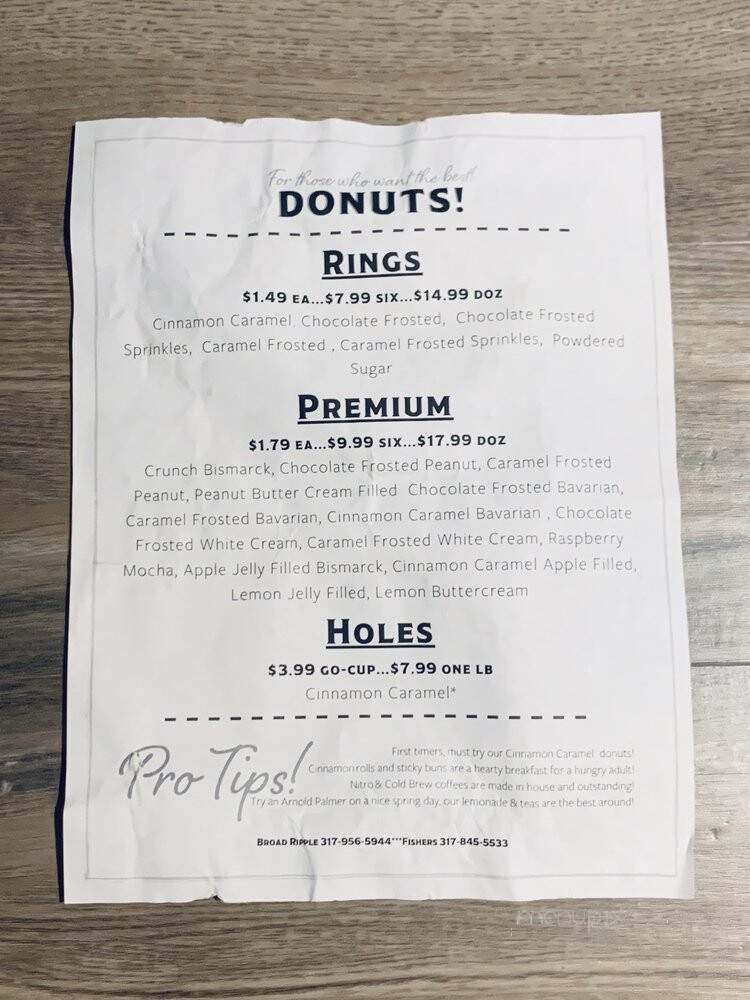 Rise'n Roll Bakery - Indianapolis, IN menu_pic