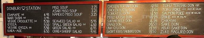 Donburi Station - Seattle, WA menu_pic