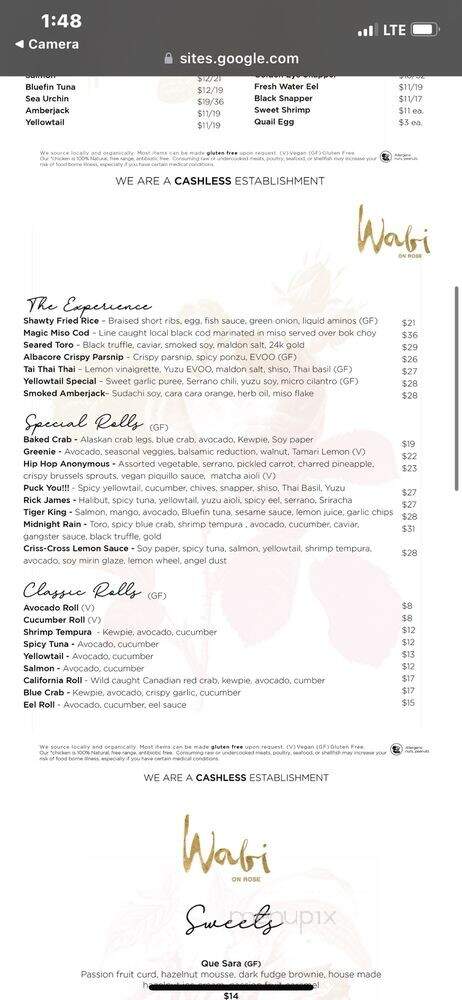 Wabi on Rose - Venice, CA menu_pic
