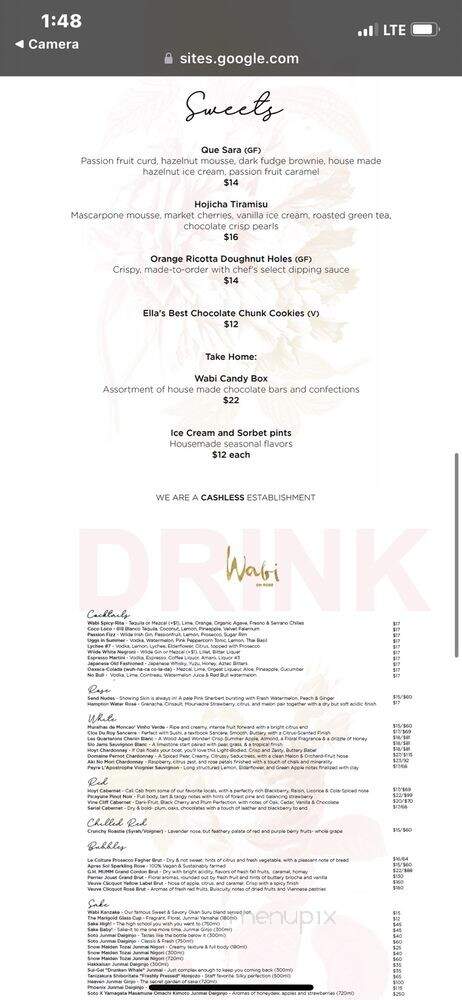 Wabi on Rose - Venice, CA menu_pic