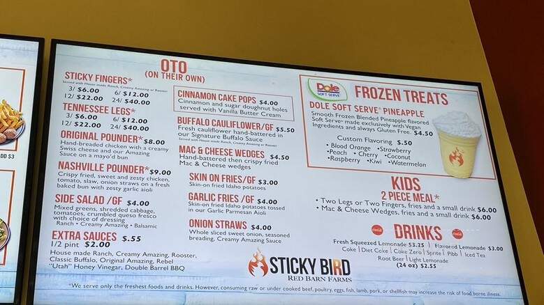 Sticky Bird Red Barn Farms - Farmington, UT menu_pic