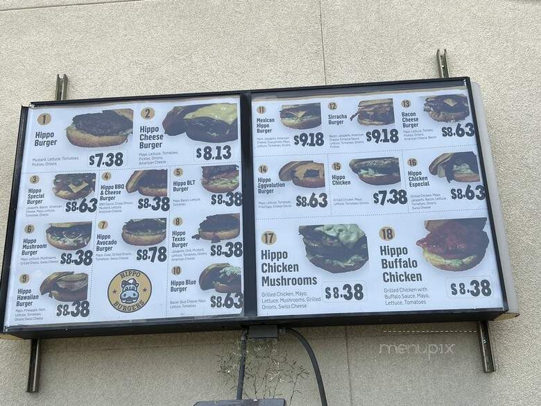 Hippo Burgers - Houston, TX menu_pic
