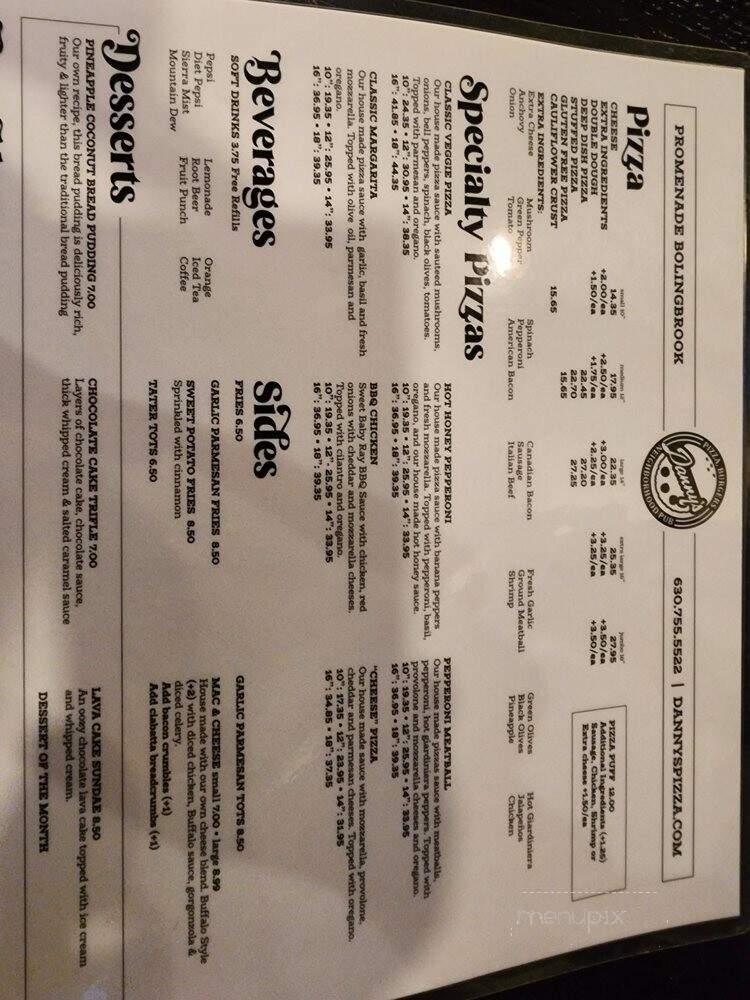 Danny's Chicago - Bolingbrook, IL menu_pic