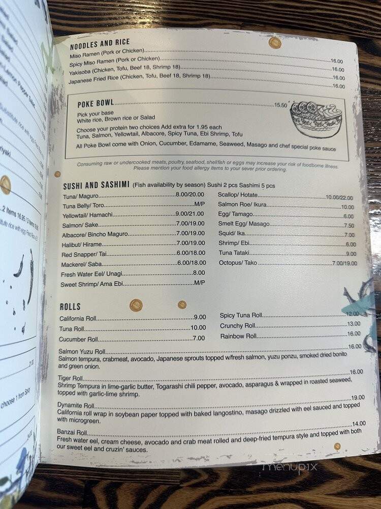 Yuzu Japanese Izakaya - Norco, CA menu_pic