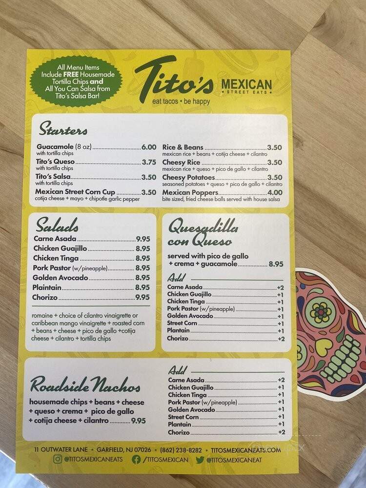 Tito's Mexican Street Eats - Garfield, NJ menu_pic