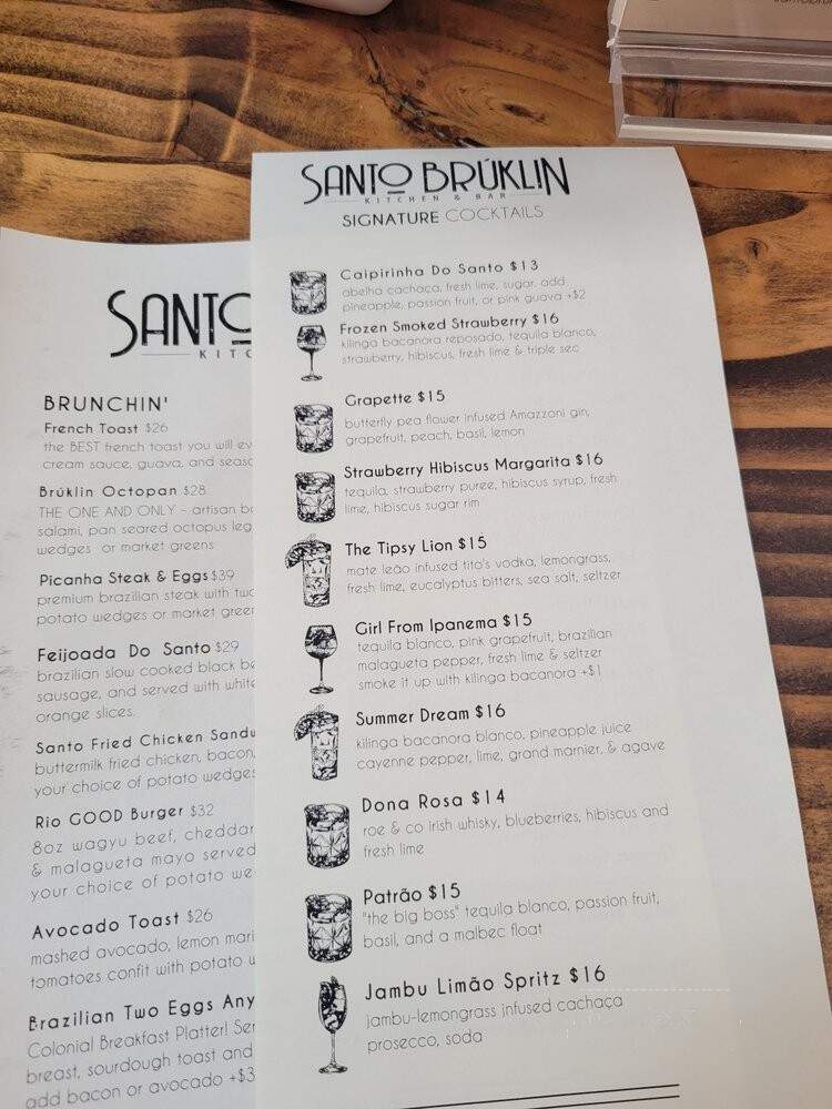 Santo Bruklin - New York, NY menu_pic