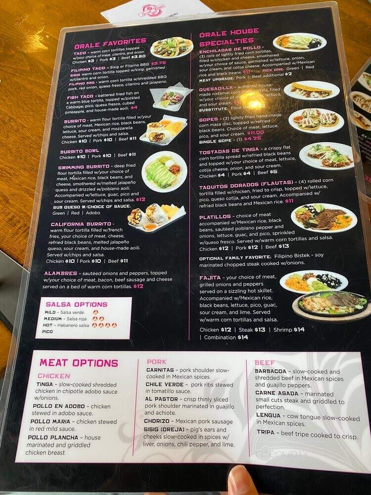 Orale Mexican Eats - Minneapolis, MN menu_pic