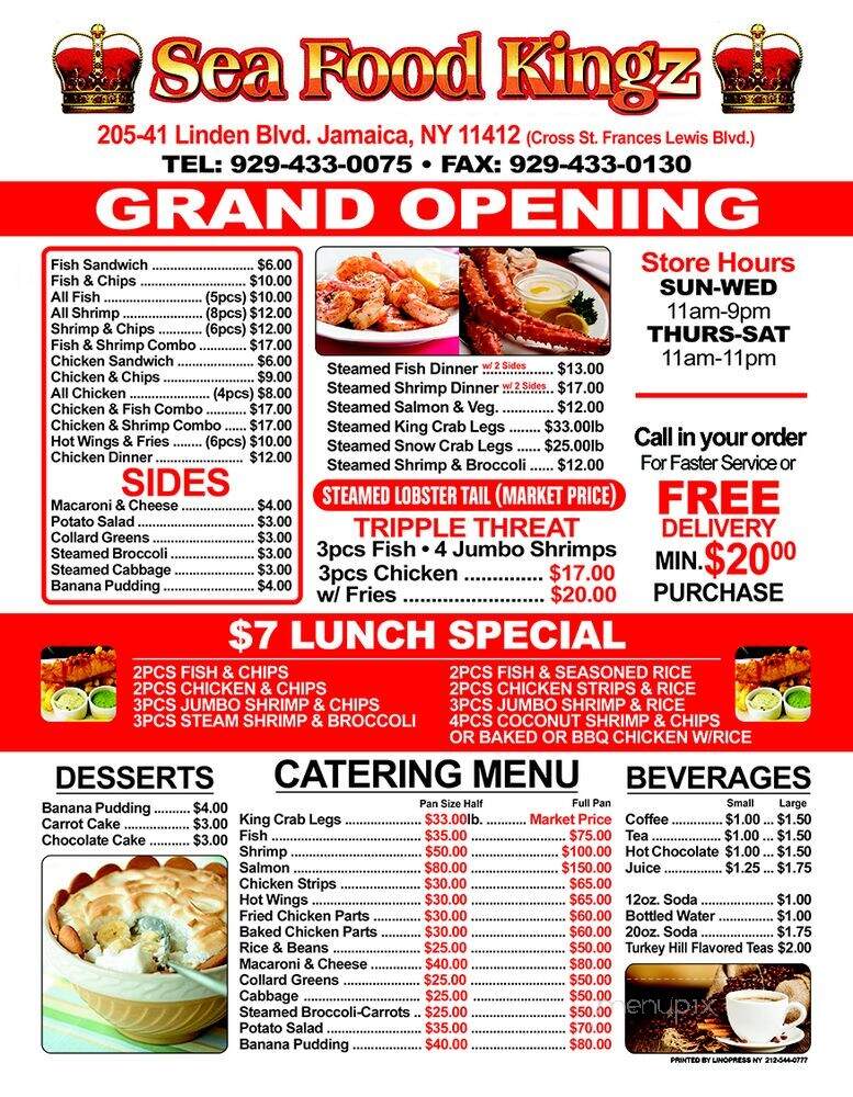 Sea Food Kingz - Jamaica, NY menu_pic