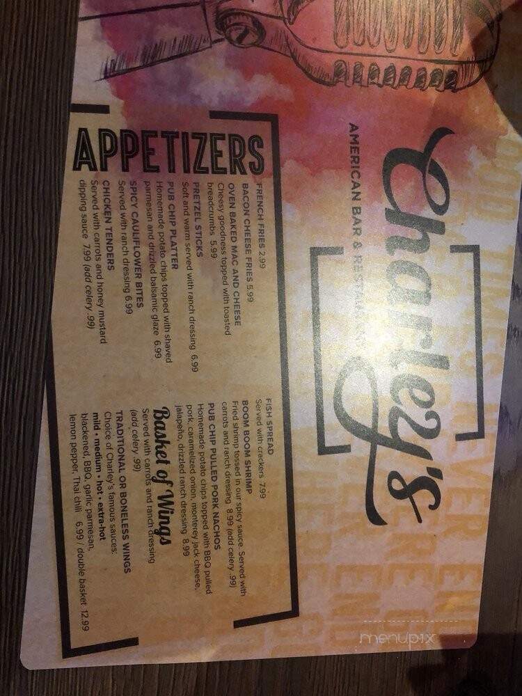 Charley's American Bar & Restaurant - Tampa, FL menu_pic