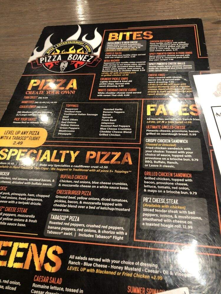 Pizza Bonez - Jacksonville, NC menu_pic