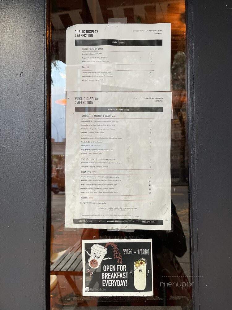 Public Display of Affection - Brooklyn, NY menu_pic