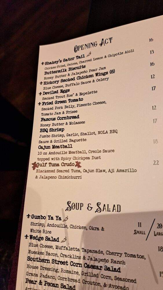 Voodoo Bayou - Palm Beach Gardens, FL menu_pic