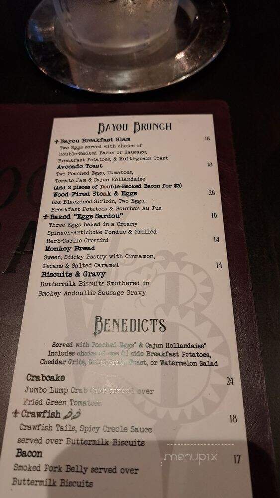 Voodoo Bayou - Palm Beach Gardens, FL menu_pic