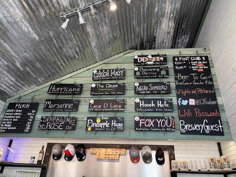 12 Fox Beer - Dripping Springs, TX menu_pic