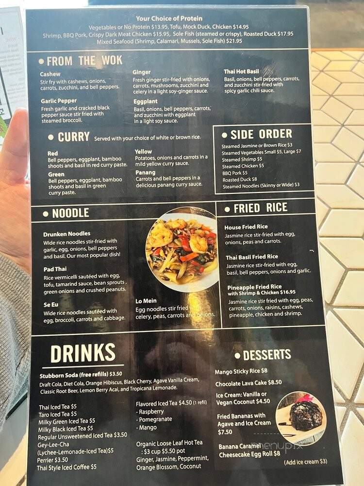 Urban Thai Kitchen - San Diego, CA menu_pic