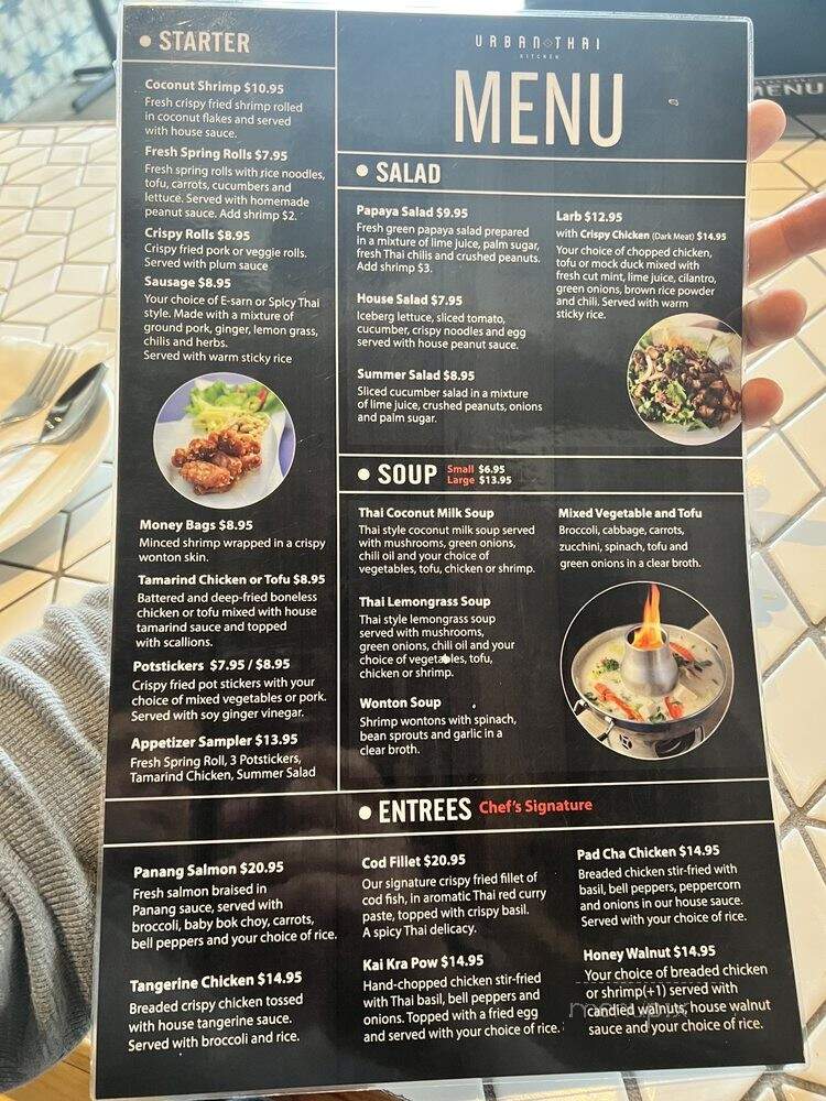 Urban Thai Kitchen - San Diego, CA menu_pic