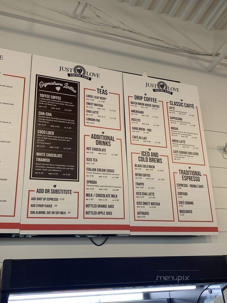 Just Love Coffee Cafe - Spring Hill, TN menu_pic