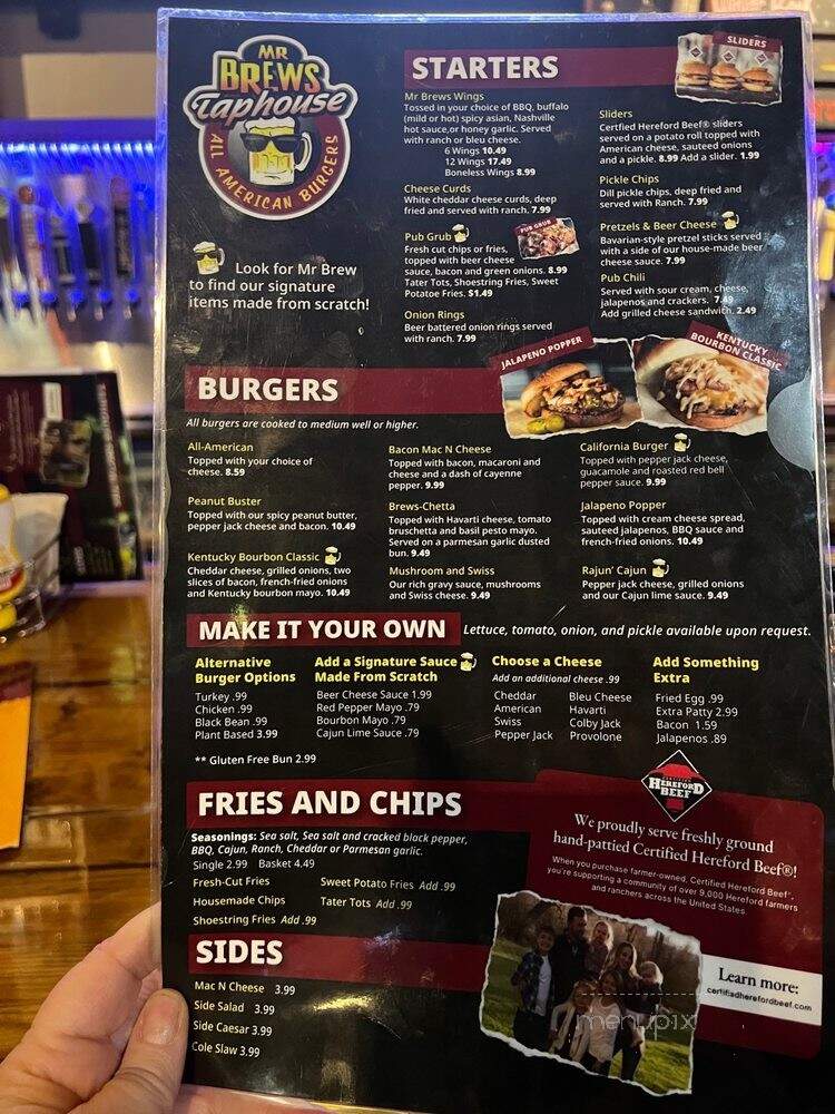 Mr. Brews Taphouse - Lexington, KY menu_pic