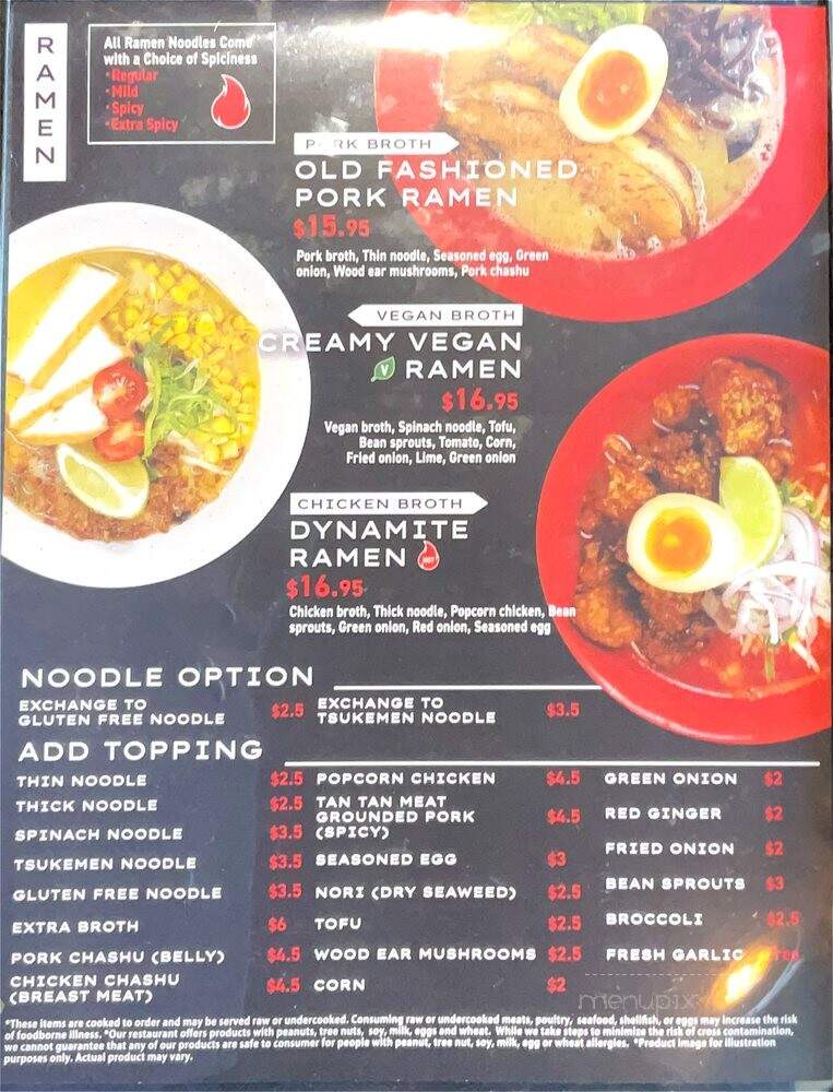 Kai Ramen - Los Angeles, CA menu_pic