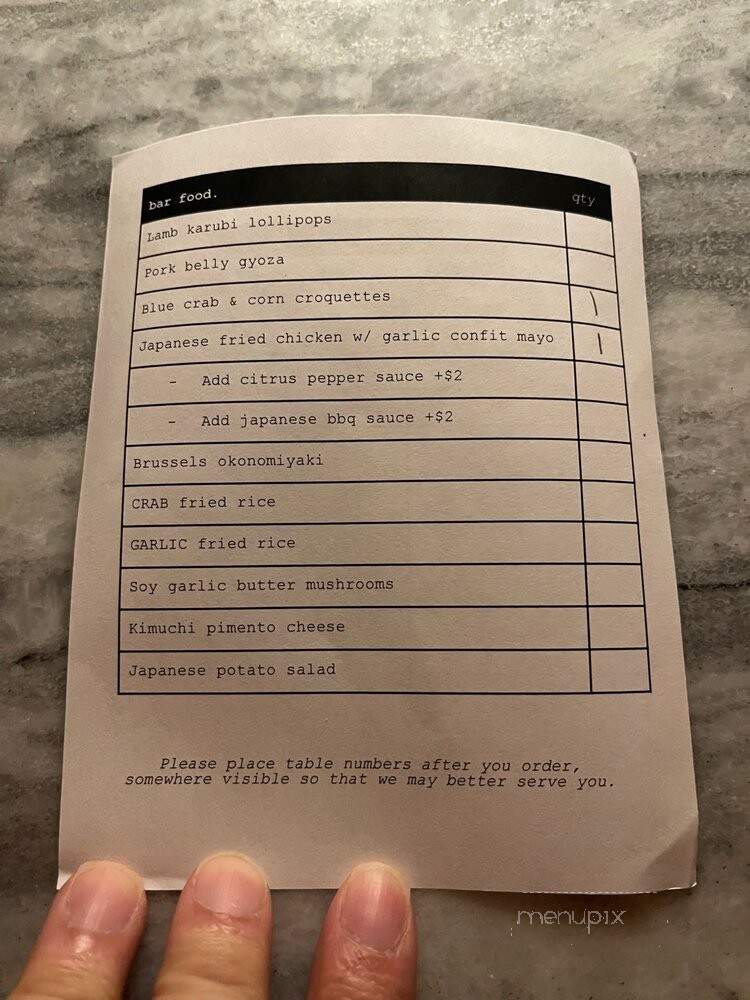 Tori Tori - Orlando, FL menu_pic