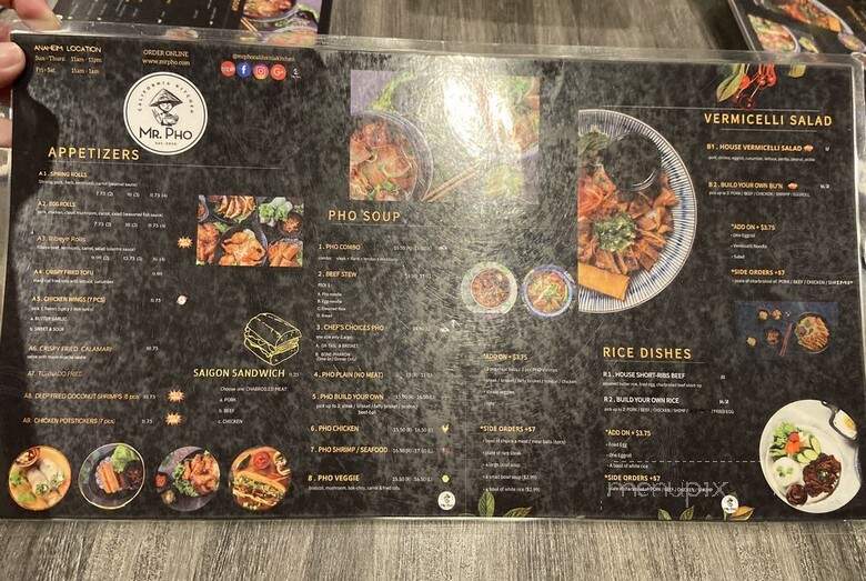 Pho Ha Plus - Anaheim, CA menu_pic