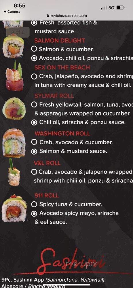 Xevichez Sushi Bar - Northridge, CA menu_pic