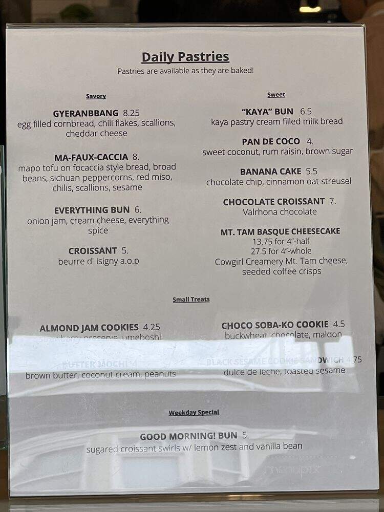 Breadbelly - San Francisco, CA menu_pic