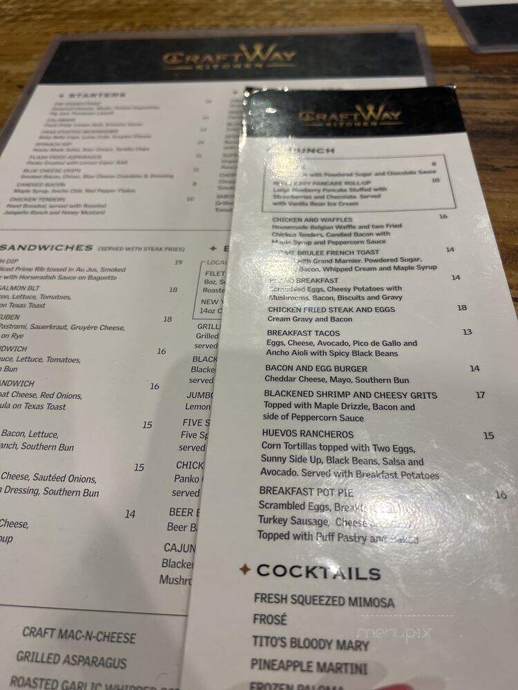CraftWay Kitchen - Plano, TX menu_pic
