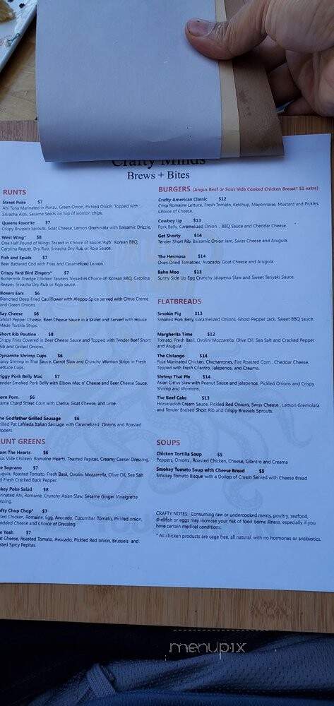 Crafty Minds Brews + Bites - Hermosa Beach, CA menu_pic