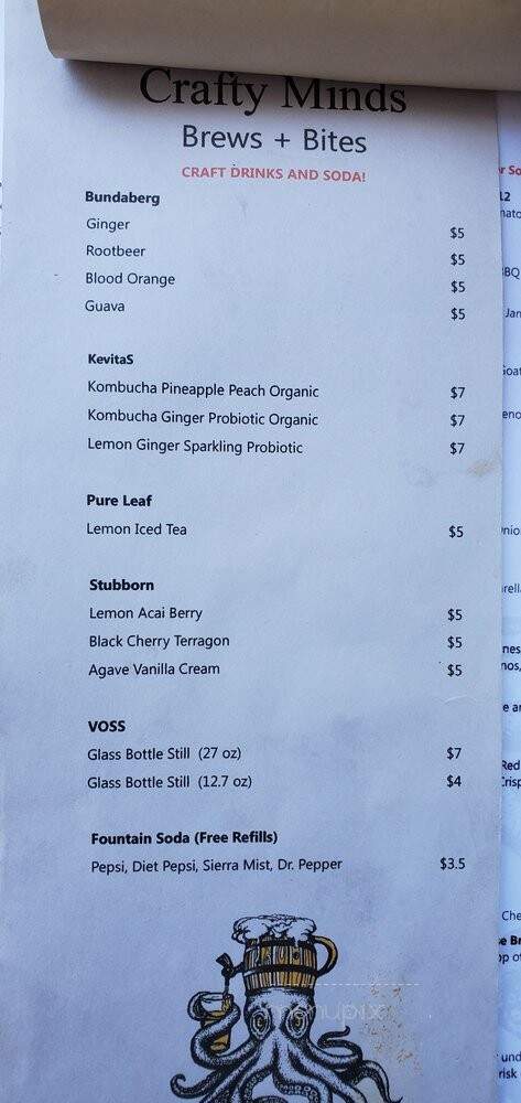 Crafty Minds Brews + Bites - Hermosa Beach, CA menu_pic