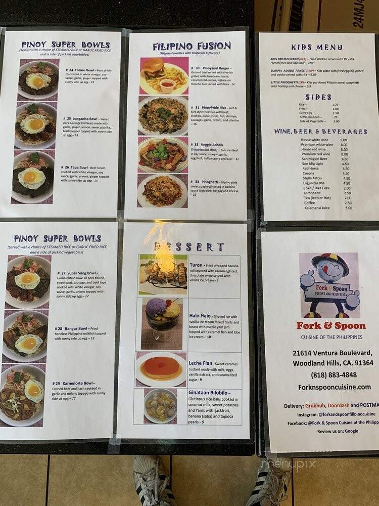 Fork & Spoon - Woodland Hills, CA menu_pic