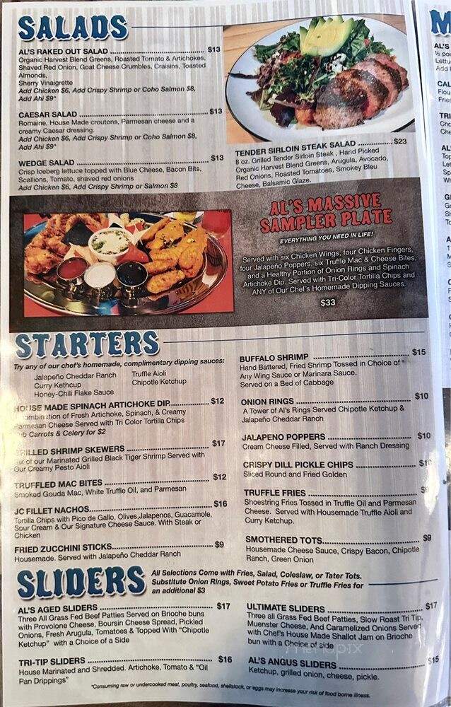 Al's Garage - Las Vegas, NV menu_pic