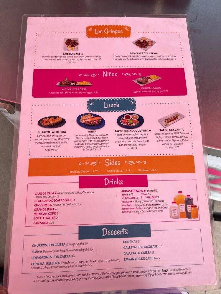 Cocina 35 - San Diego, CA menu_pic