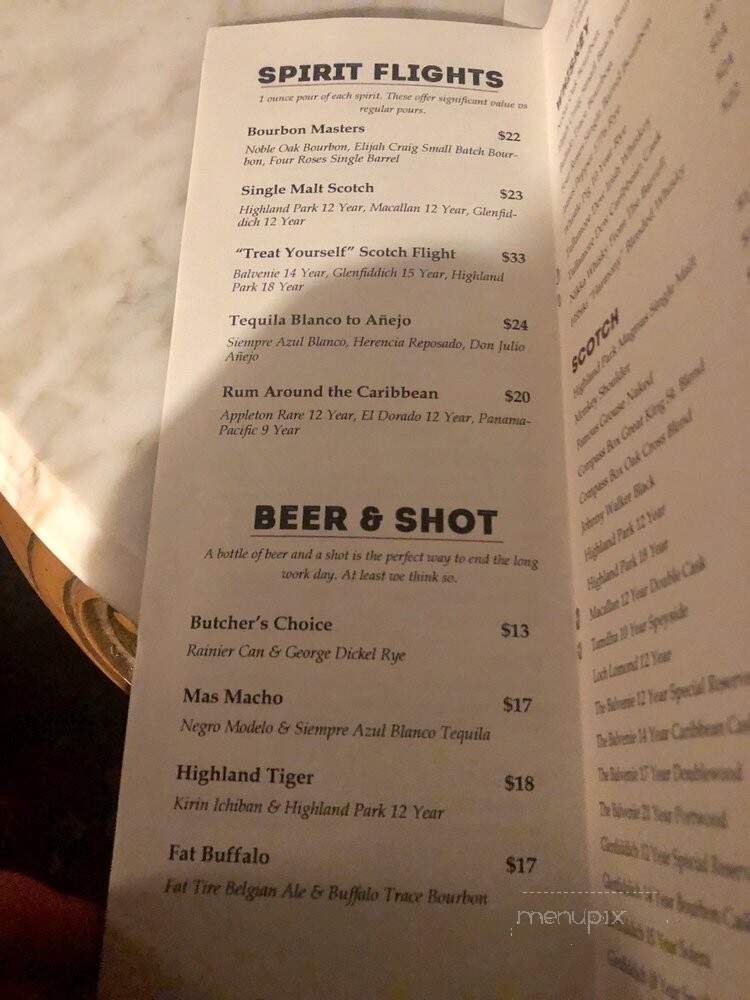 Belmont - Seattle, WA menu_pic