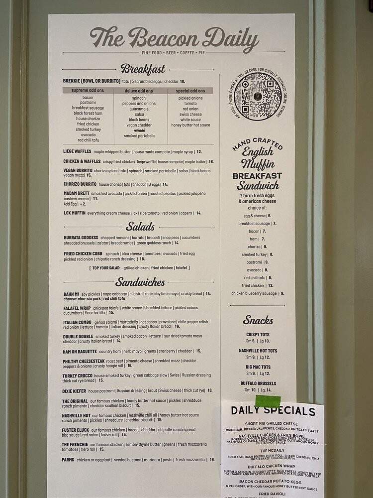 The Beacon Daily - Beacon, NY menu_pic