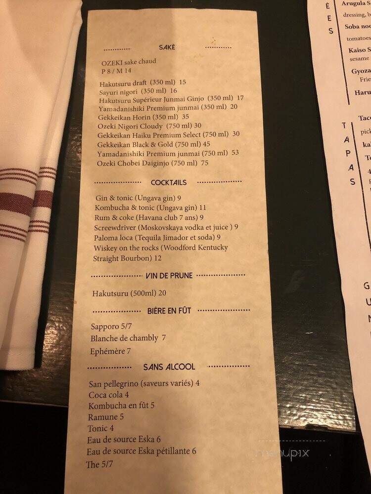 Sushi Momo Vegetalien - Montreal, QC menu_pic