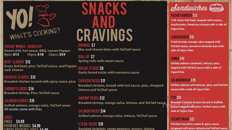 Yo! Chef What's Cooking? - Atlanta, GA menu_pic