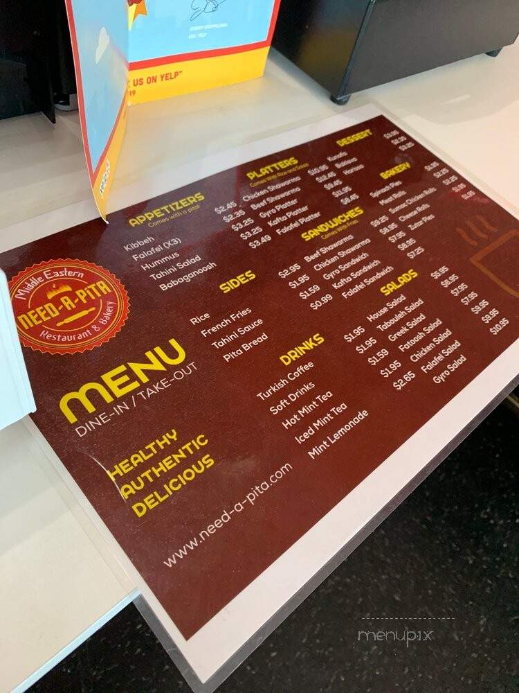 Need A Pita - Albuquerque, NM menu_pic