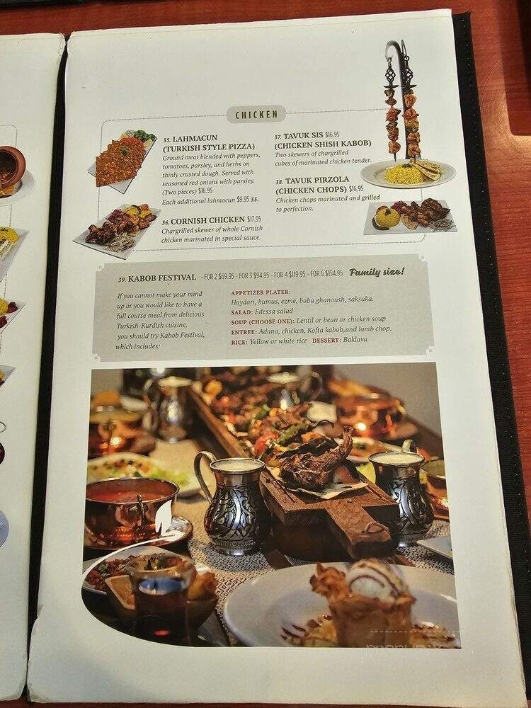Edessa Restaurant Kurdish Turkish Cuisine - Nashville, TN menu_pic