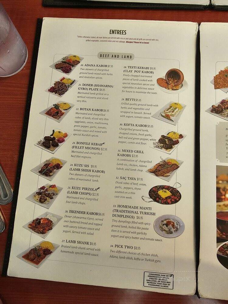 Edessa Restaurant Kurdish Turkish Cuisine - Nashville, TN menu_pic