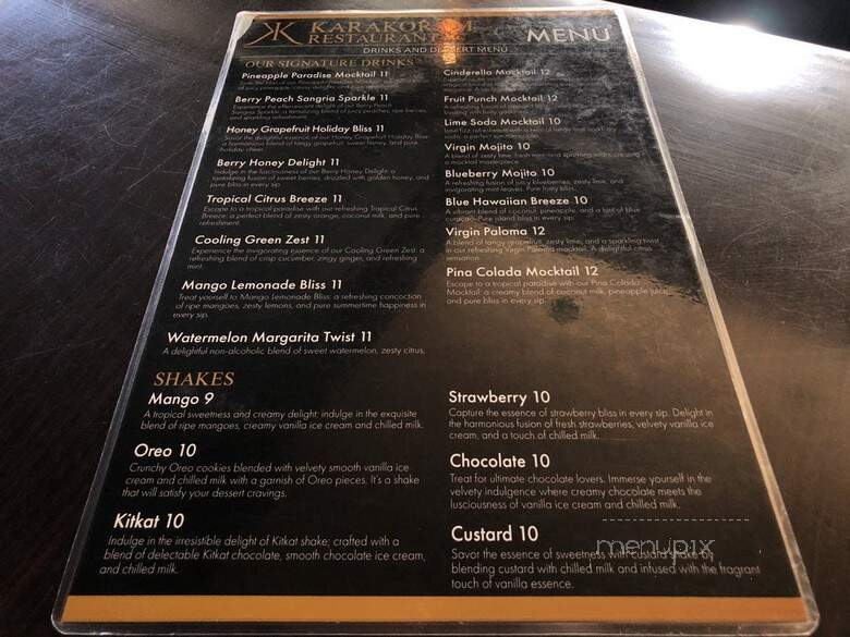 Karakoram - Vancouver, BC menu_pic