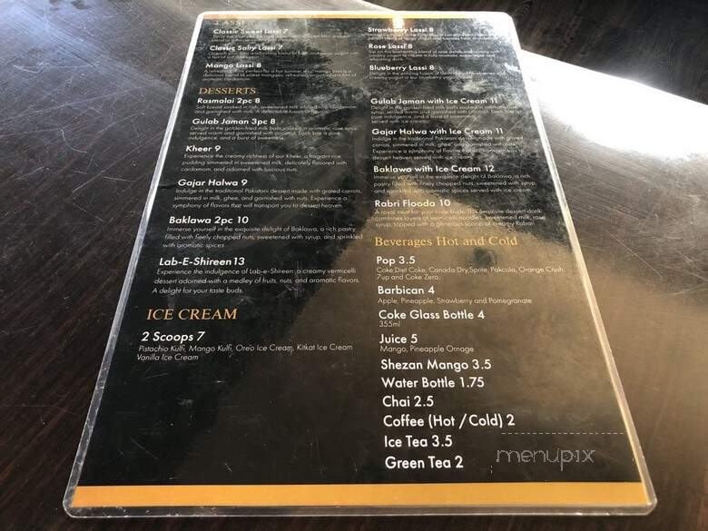 Karakoram - Vancouver, BC menu_pic