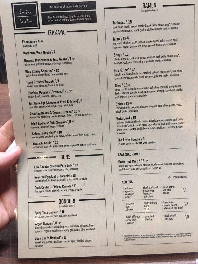 Futo Buta - Asheville, NC menu_pic